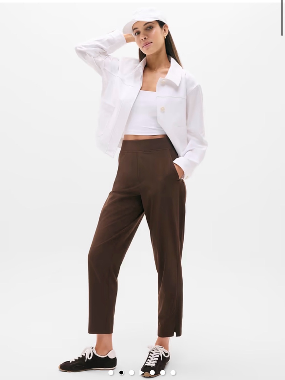 Athleta Bordeaux Brooklyn Ankle-Length Straight-Leg Pants- Size 6